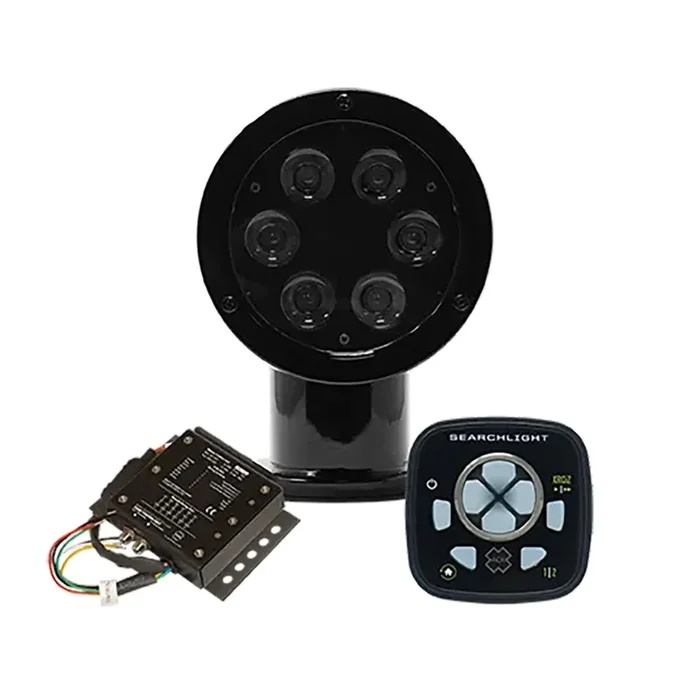 ACR RCL-50 LED Black Searchlight w/URP-103 Wired Point Pad URC-104 Master Controller [1983]