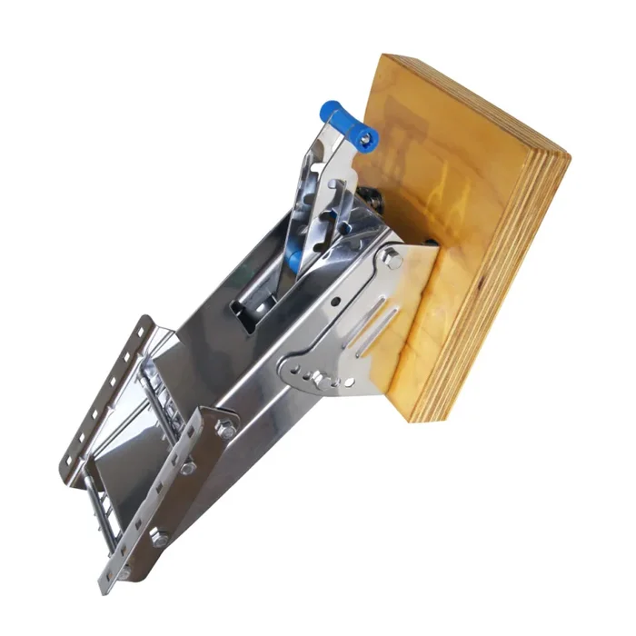 Adjustable Stainless Steel Outboard Motor Bracket for Maximum 25 HP – Versatile Marine Plywood Design with Security Locking Device and Multi-Angle Adjustment