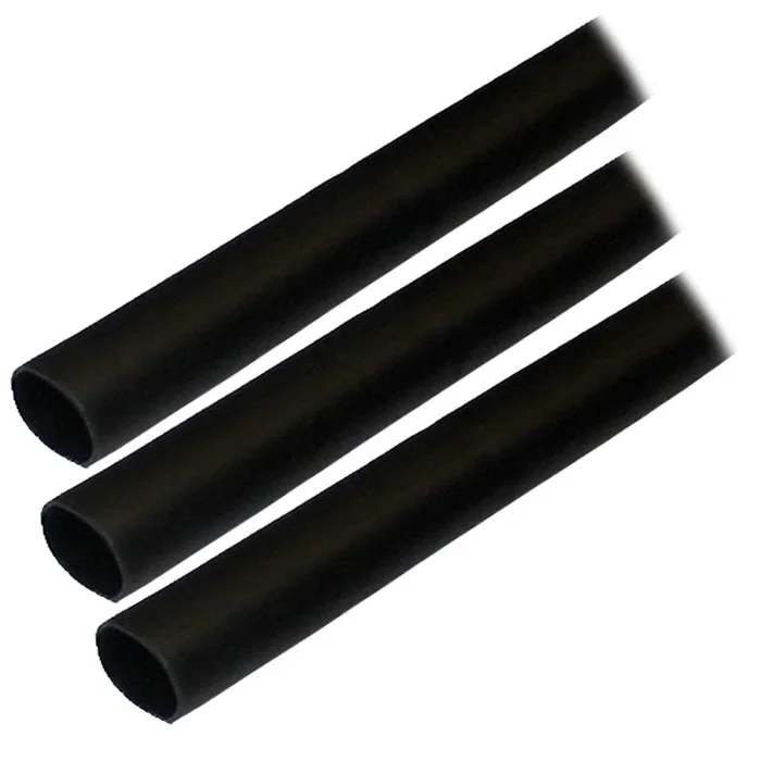 Ancor Adhesive Lined Heat Shrink Tubing (ALT) – 1/2″ x 3″ – 3-Pack – Black