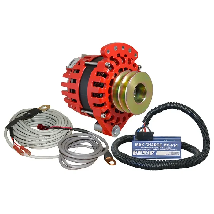Balmar Alternator 1-2″ Single Foot Dual V Pulley Regulator & Temp Sensor – 170A Kit – 12V – XT-SF-170-DV-KIT