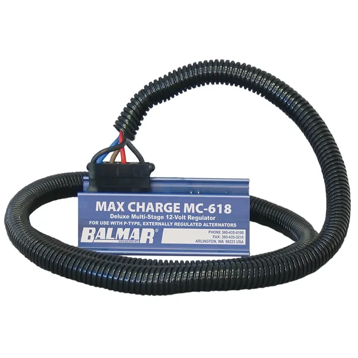 Balmar Max Charge MC-618 Multi-Stage Regulator with 54in Harness – 12V