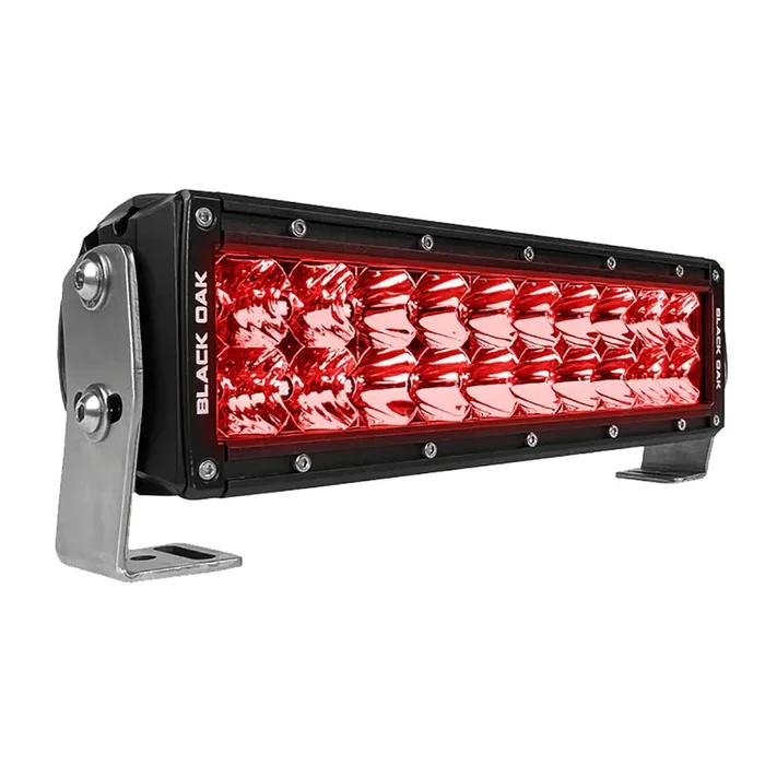 Black Oak Double Row Combo Red Predator Hunting 10″ Light Bar – Black