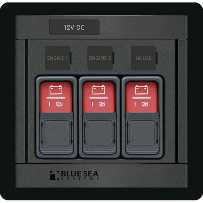 Blue Sea 1148 Remote Control Panel w/(3) 2145 Remote Control Contura Switch – 1148
