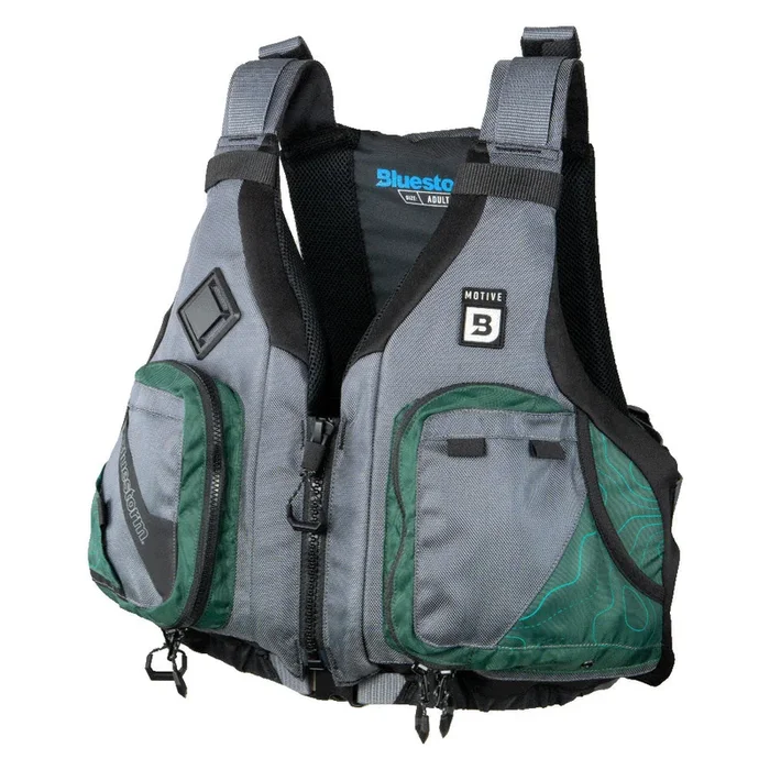 Bluestorm Motive Kayak Fishing Vest – Hunter Green – 2XL/3XL