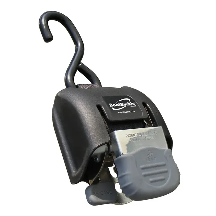 BoatBuckle G2 Retractable Transom Tie-Down – 2″-43″ – Pair – Stainless Steel – F14256