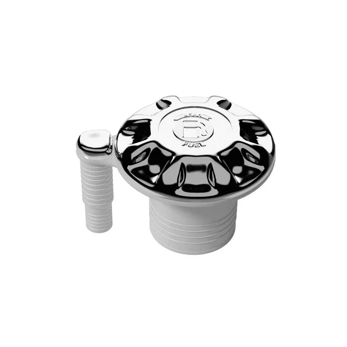 Chrome plated plastic fuel deck plate with vent 50mm N82735506007