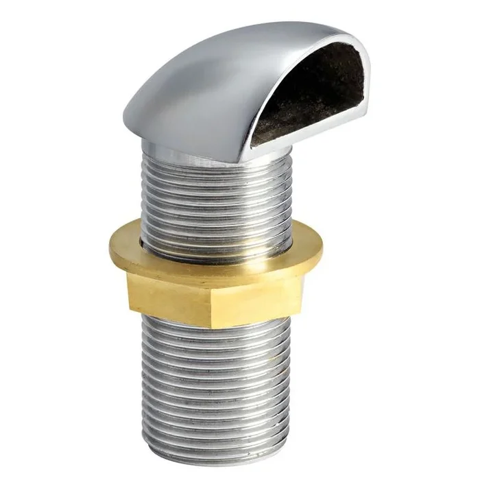 Chromed Brass 1.5″ Scupper – Fully Threaded Marine Drain Fitting