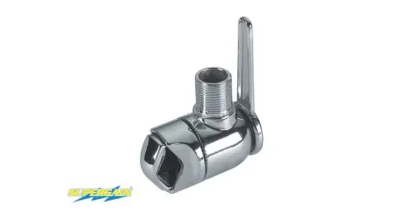Chromed brass base for Antennas with clamp