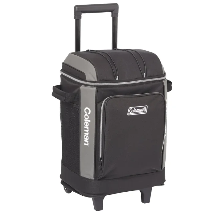 Coleman™ 42 Can Templock Insulation Zipped Pocket Wheeled Soft Cooler Bag with Retractable Towing Handle