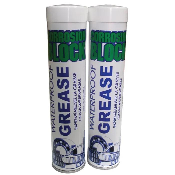 Corrosion Block High Performance Waterproof Grease – (2) 3oz Cartridges – Non-Hazmat, Non-Flammable Non-Toxic [25003]