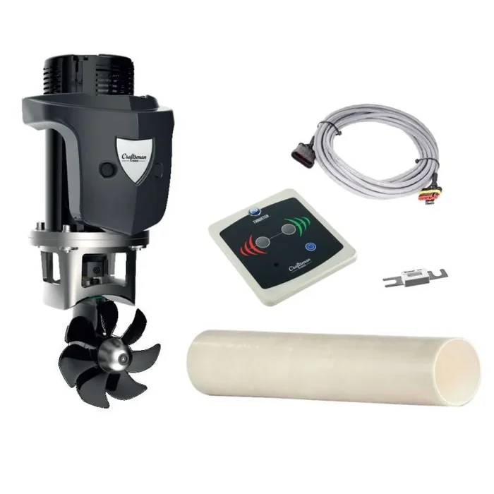 Craftsman 12V Maneuvering Propeller 60kgf with 3.7Kw Motor, 150mm Tunnel, 7m Cable, Control Panel, and Fuse Kit for Boats