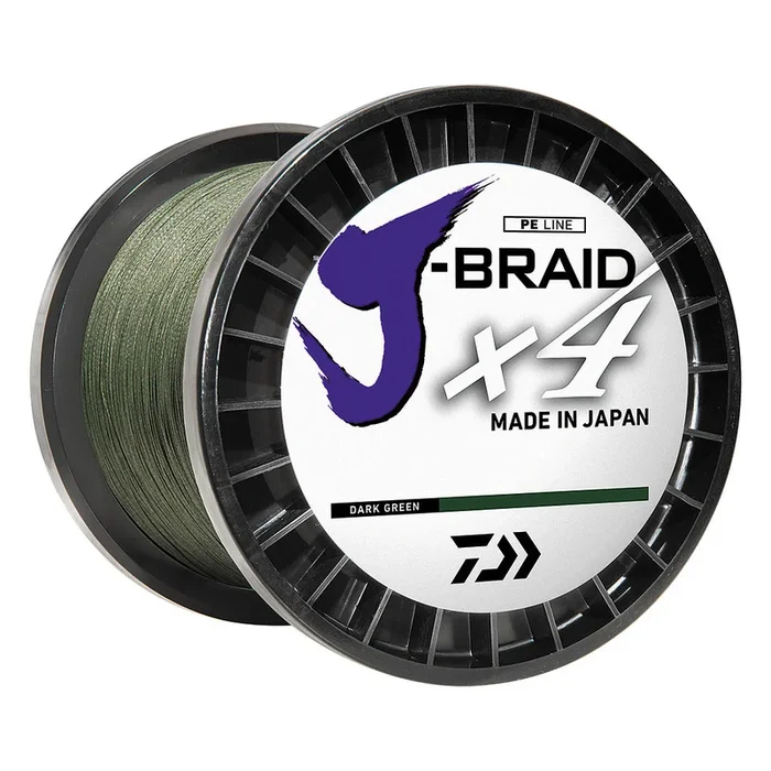 Daiwa J-BRAID x4 Braided Line – 20lb – 300 yds – Dark Green