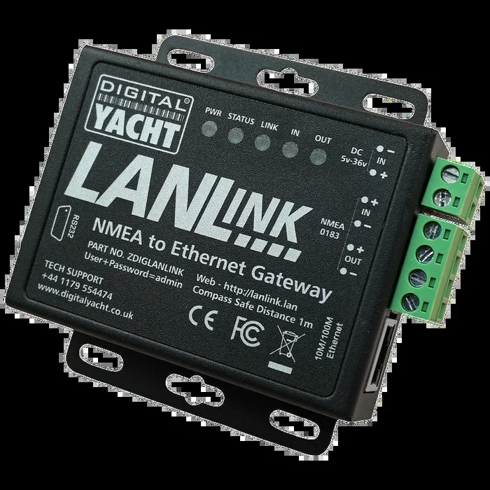 Digital Yacht ZDIGLANLINK – Lanlink NMEA 0183 To Ethernet Gateway