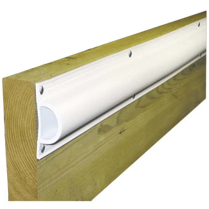 Dock Edge Standard “D” PVC Profile 16ft Roll – White