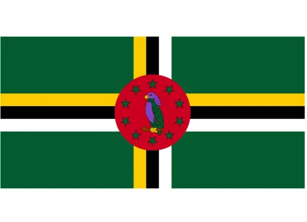 Dominica Courtesy Flag Polyester 45 x 30cms