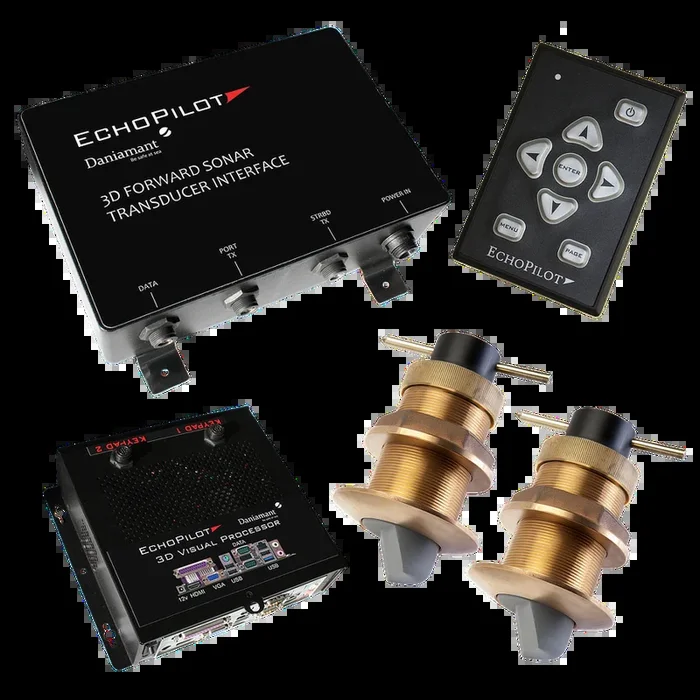 Echopilot FLS3D-10B – FLS-3D with 2 ea. 3D Transducer, 10″ Bronze Housing