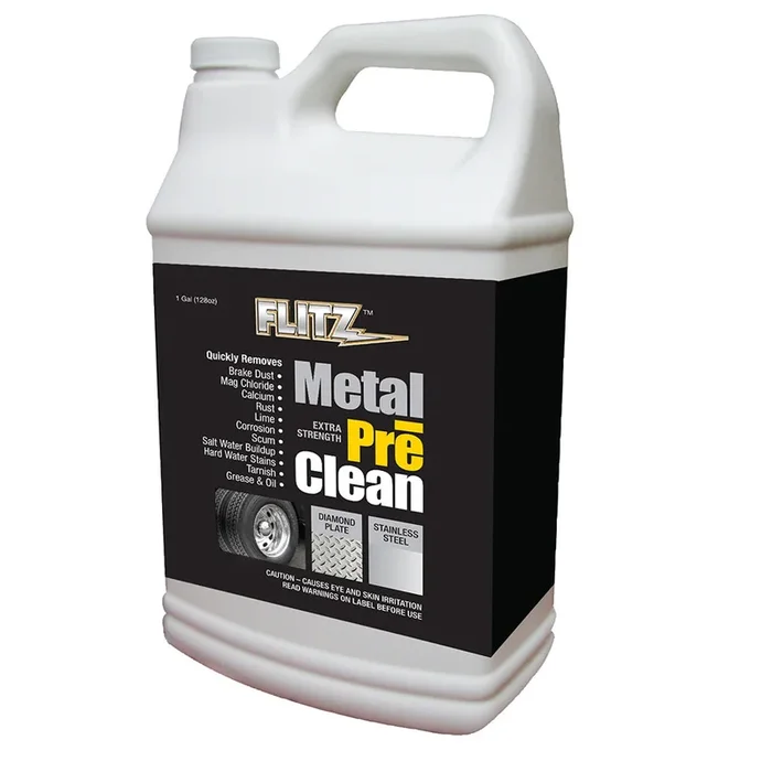 Flitz Metal Pre-Clean – All Metals Including Stainless Steel – Gallon Refill [AL 01710]