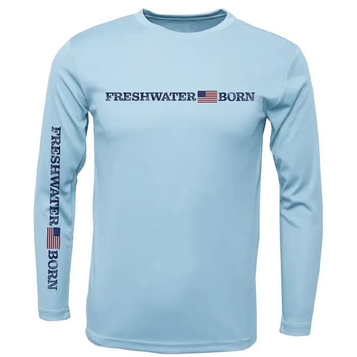 Florida Freshwater Born Linear Logo Boy‘s Long Sleeve UPF 50+ Dry-Fit Shirt