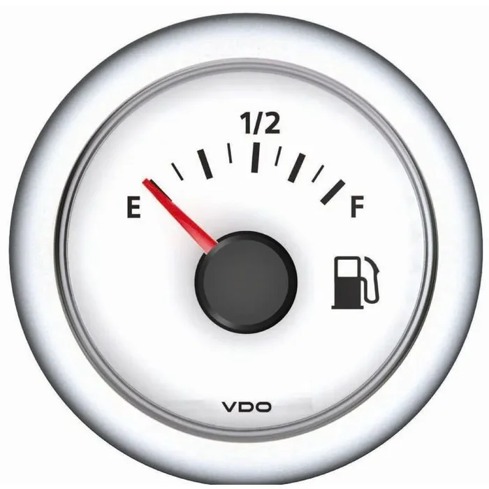 Fuel Level Gauge 240/33 Ohm White – Osculati Nautical Instrument with IP67 Watertight Case, LED Backlit Dial, NMEA Interface, and Optional Second Frequency