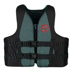 Full Throttle Adult Rapid-Dry Life Jacket – 2XL/4XL – Grey/Black – 142100-701-080-22