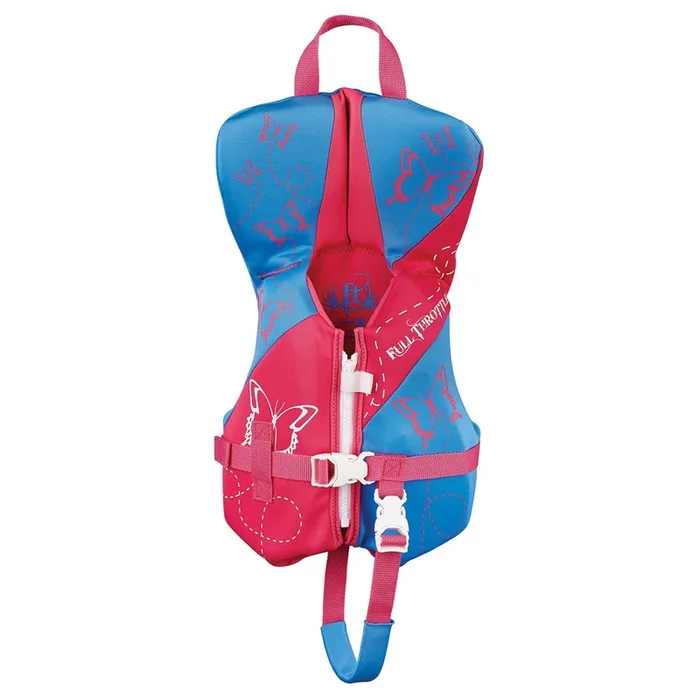 Full Throttle Rapid-Dry Flex-Back Life Vest – Infant to 30lbs – Pink