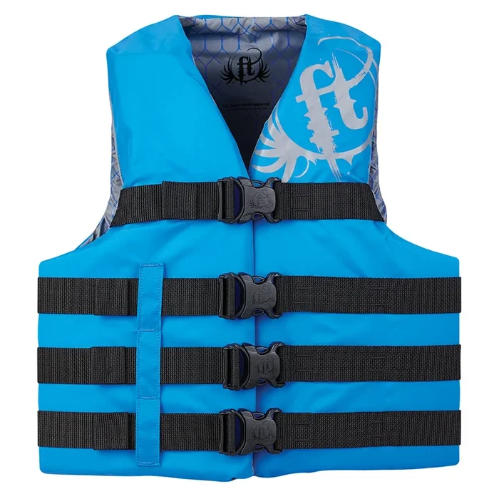 Full Throttle Teen Nylon Life Vest – 90lbs and Over – Blue
