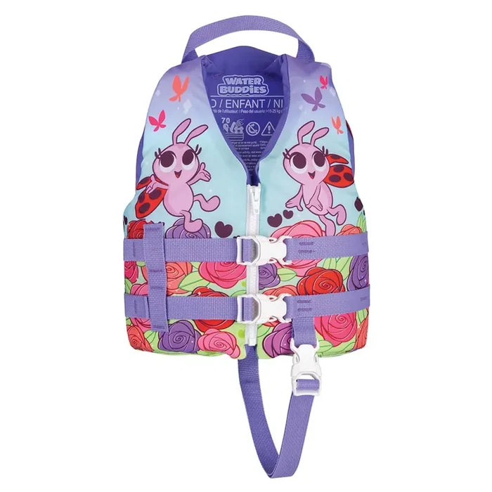 Full Throttle Water Buddies Child Life Vest – 30-50 lbs – Ladybug Design – 104300-100-001-19