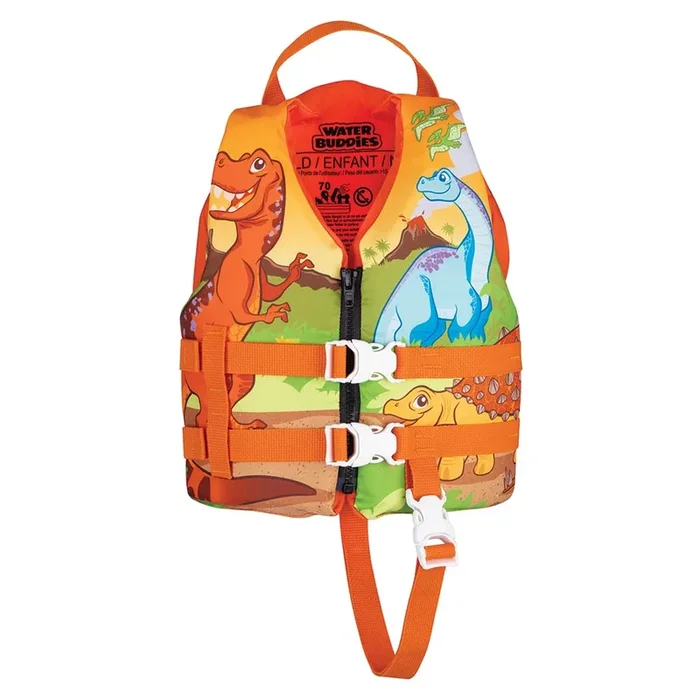 Full Throttle Water Buddies Life Vest – Child 30-50lbs – Dinosaurs