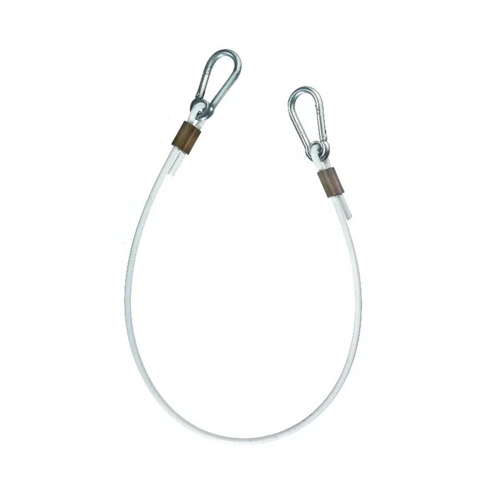 High-Strength Stainless Steel Security Cable for Outboard Motors – 600mm, Coated Wire Rope with Snap Hooks – Ideal for Boats up to 25 HP