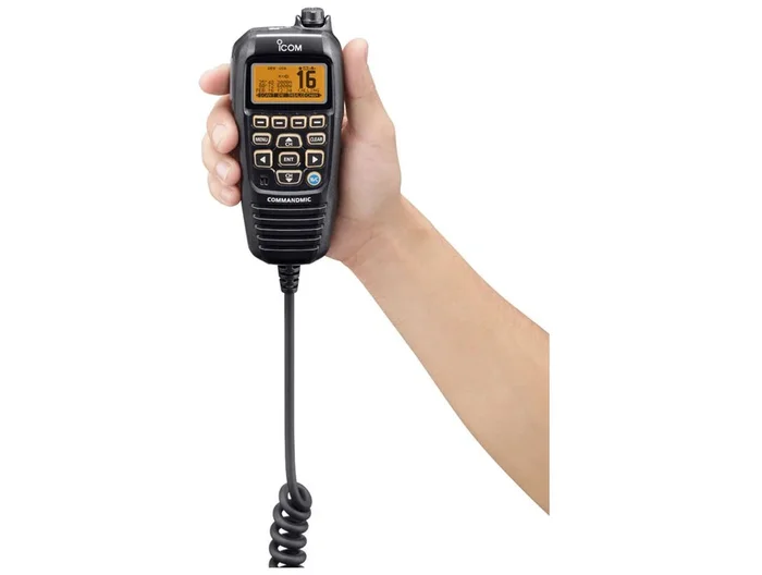Icom HM195B Command Mic Black – Orange LCD for M506/GE and M400BB