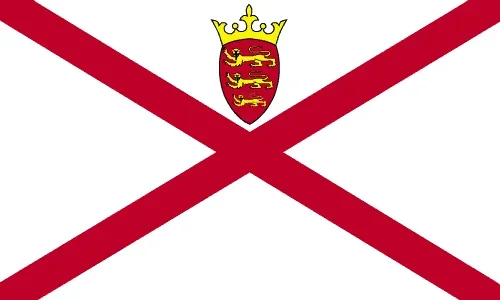 Jersey Saltire Sewn Courtesy Flag