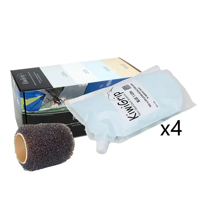 KiwiGrip 4 – 1 Liter Pouches – Blue w/4″ Roller [KG-4BL-PR]