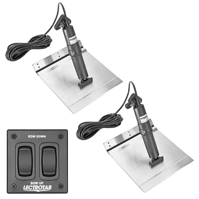 Lectrotab XKA Aluminum Alloy Trim Tab Kit with Rocker Switch – 12 x 9