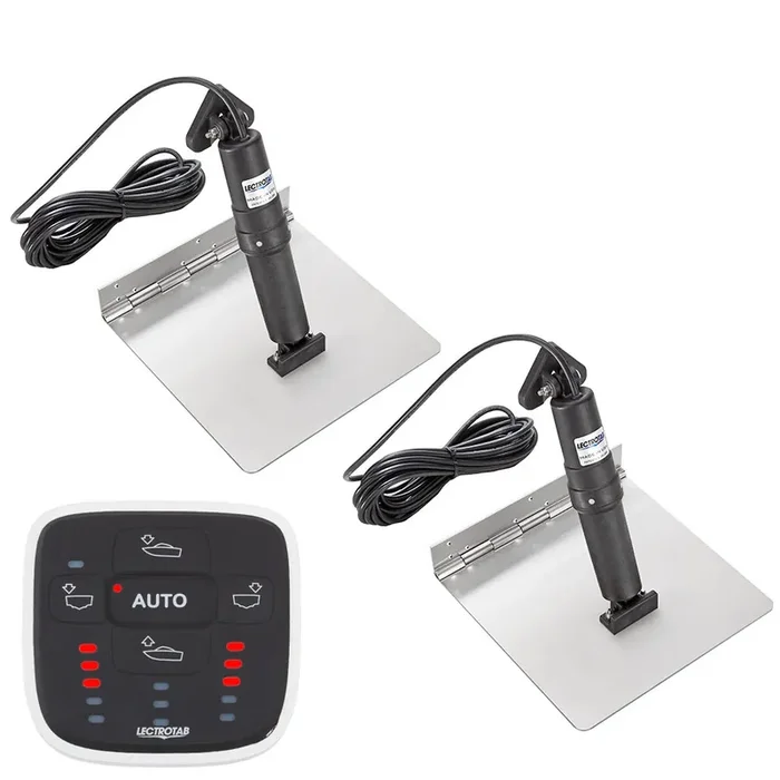 Lectrotab XKA Stainless Steel Trim Tab Kit with ALC-1 Control – 9 x 12