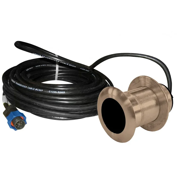 Lowrance B117 0° 50/200kHz Thru-Hull Depth/Temp w/Blue Connector – 600W