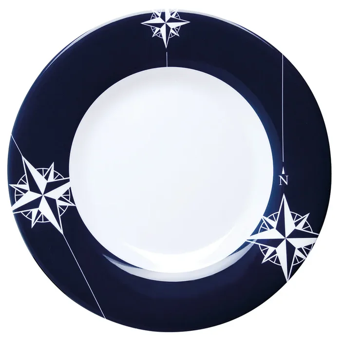Marine Business Melamine Non-Slip, Flat, Round Dinner Plate – NORTHWIND – 10″ Set of 6