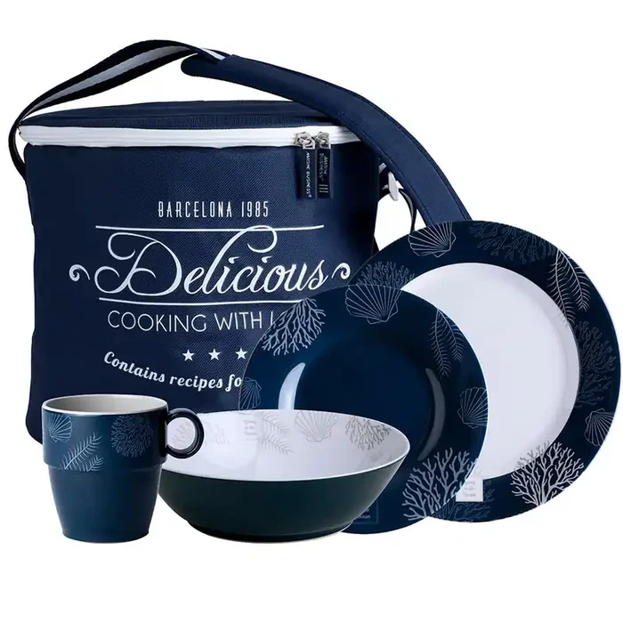 Marine Business Melamine Tableware and Basket – Living – Set of 16