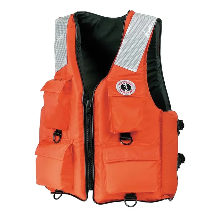 Mustang 4-Pocket Flotation Vest – Orange – 3XL – 7XL
