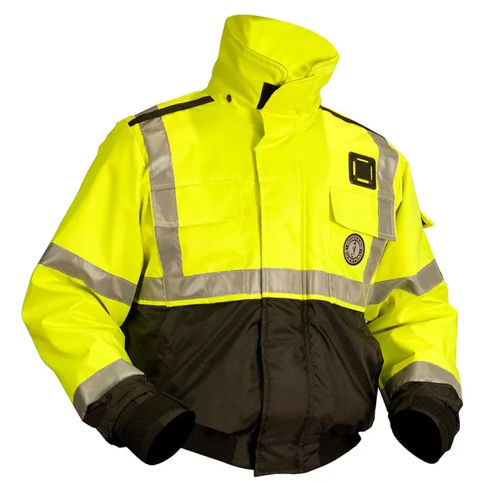 Mustang Classic Flotation Bomber Jacket ANSI – Hi-Vis Fluorescent Yellow/Green – Medium