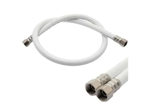 Nature Pure White Braided Water Hose 30″ – 3/8″ Barbed Insert