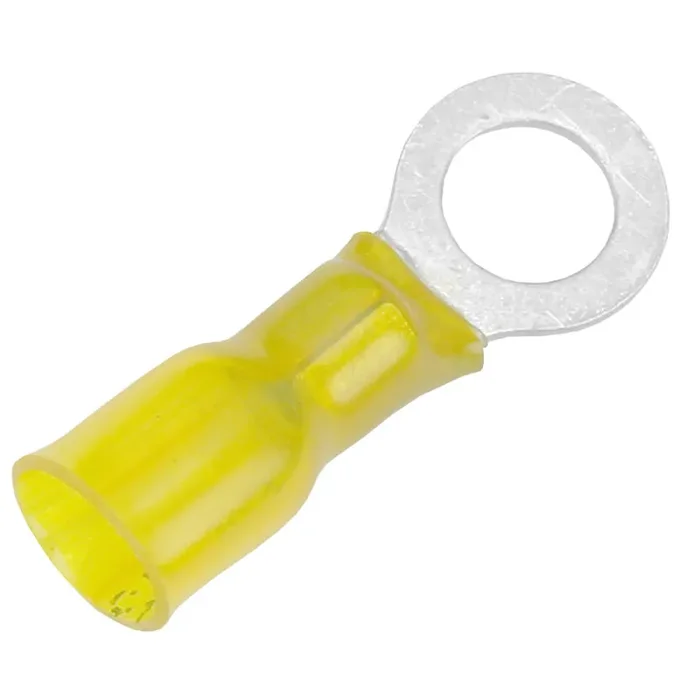 Pacer 12-10 AWG Heat Shrink Ring Terminal – 5/16″ Stud Size – 3 Pack – TE10-56R-3