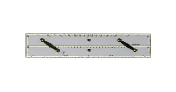 Parallel rule with goniometer 400mm