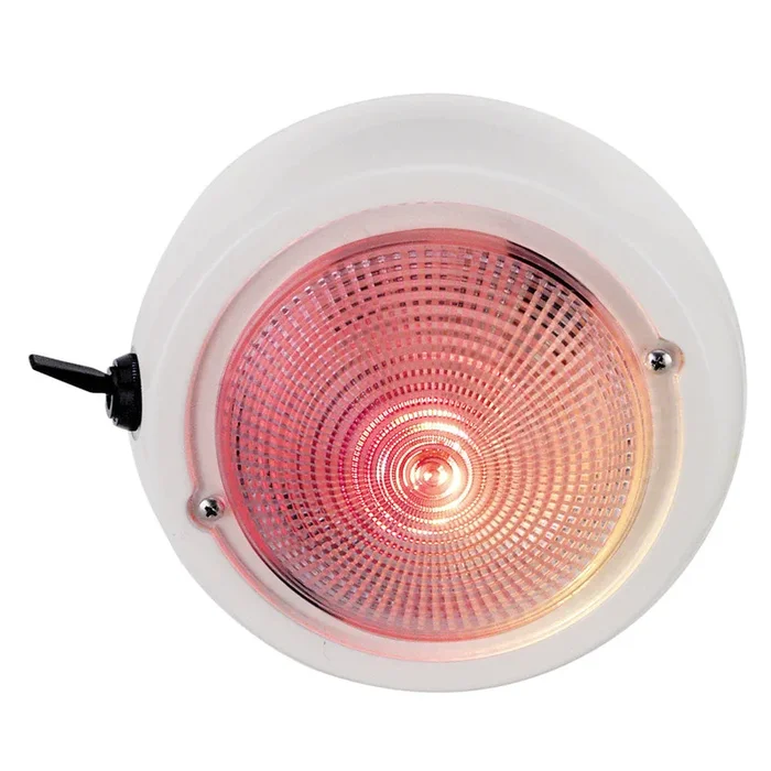 Perko Dome Light w/Red & White Bulbs [1263DP1WHT]