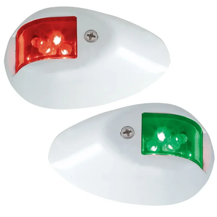 Perko LED Side Lights – Red/Green – 24V – White Epoxy Coated Housing