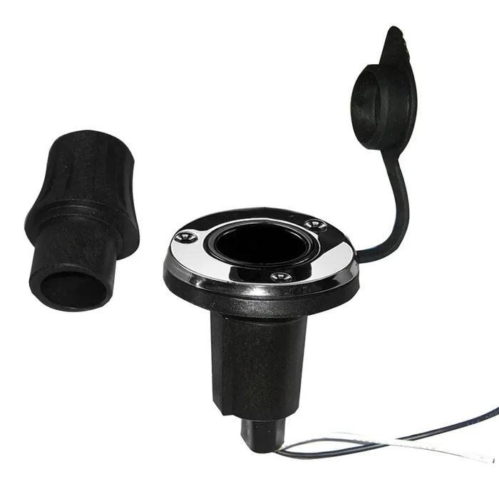 Perko Locking Collar Pole Light Mounting Base – 2 Pin – Round – Stainless Steel [1045P0SDP]