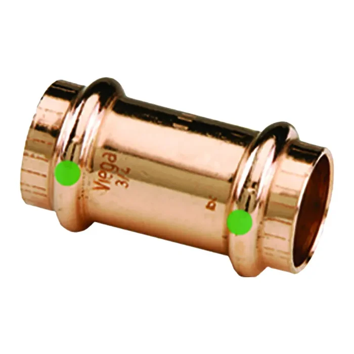 ProPress 1-1/2″ Copper Coupling with Stop – Double Press Connection – Smart Connect Technology – 78067