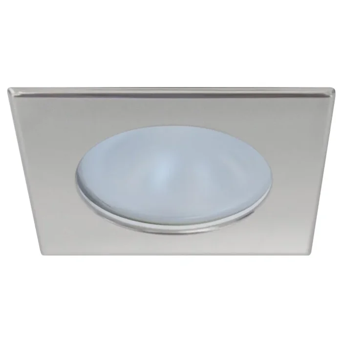 Quick Blake XP Downlight LED – 6W, IP66, Spring Mounted – Square Satin Bezel, Round Daylight Light