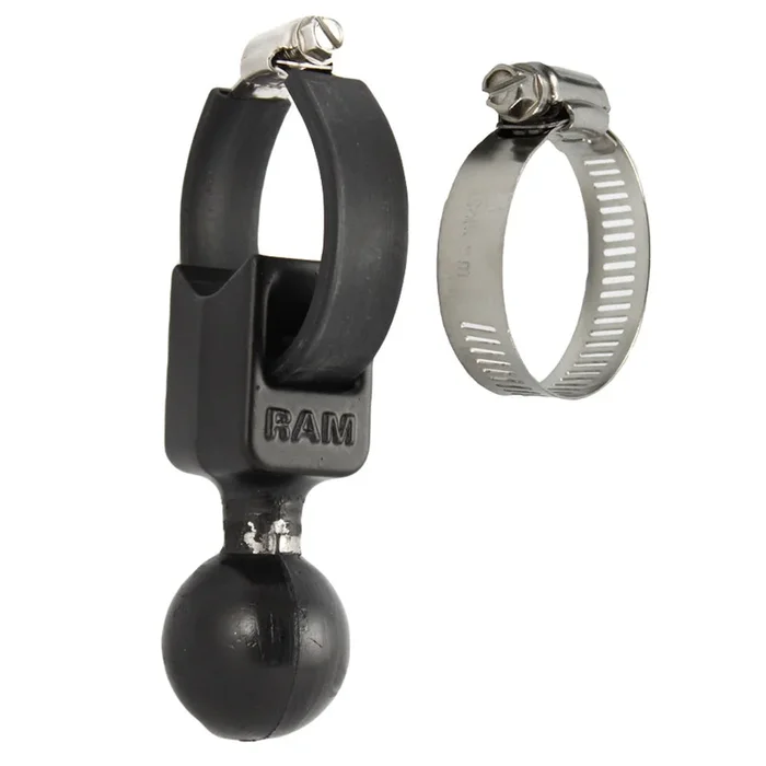 RAM Mount 1.5″ Ball Base w/Strap 0.5″ – 2″ Diameter [RAM-108BU]