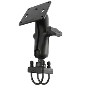 RAM Mount 1.5in Rail Mount with Double U-Bolt Base & 3.625in Square Base (VESA 75mm x 75mm Hole Pattern)