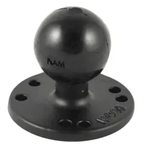 RAM Mount 2.5in Round Base with 0.31-18 Female Thread & 1.5in Ball – AMPs Pattern